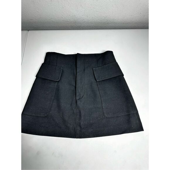Zara Cargo Mini Skirt Black Size S - Picture 1 of 10